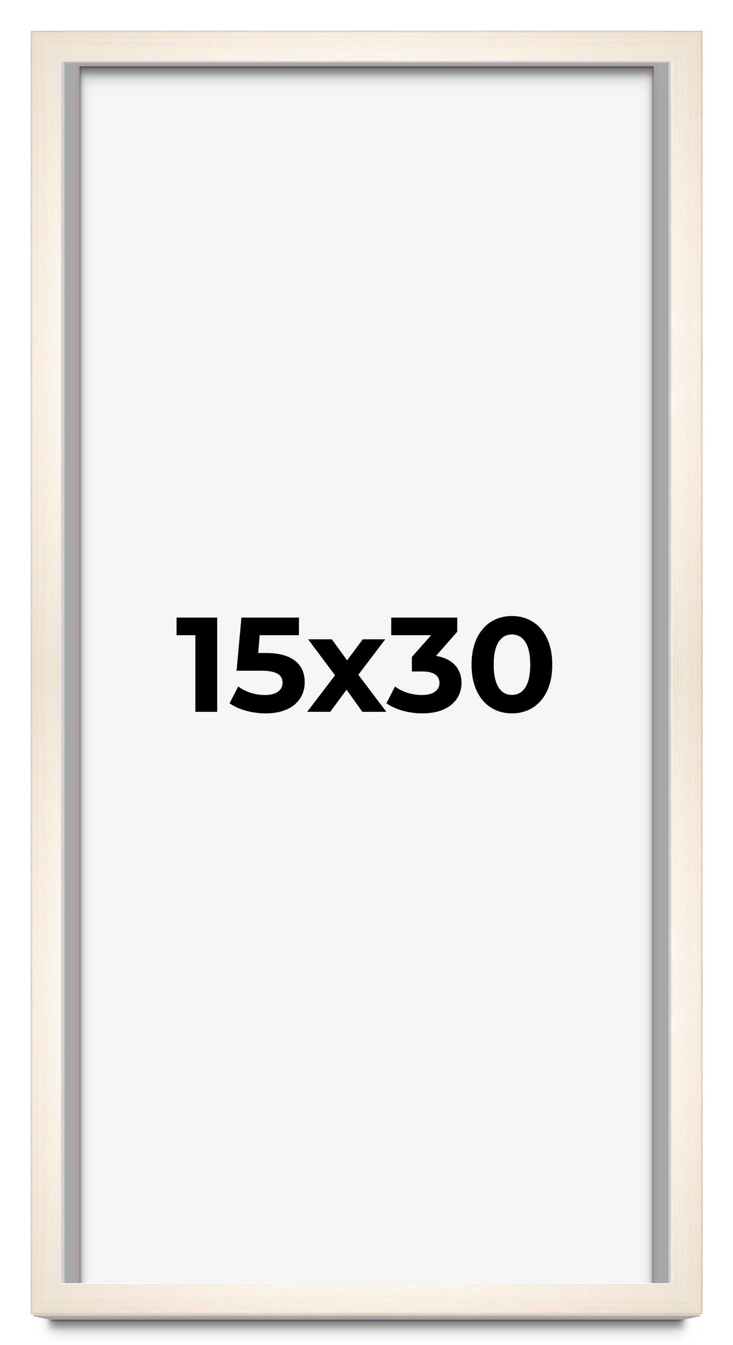 Panoramic Shadow Box 3/4" Depth White Picture Frame - UV Acrylic, Backing, Hanging Hardware