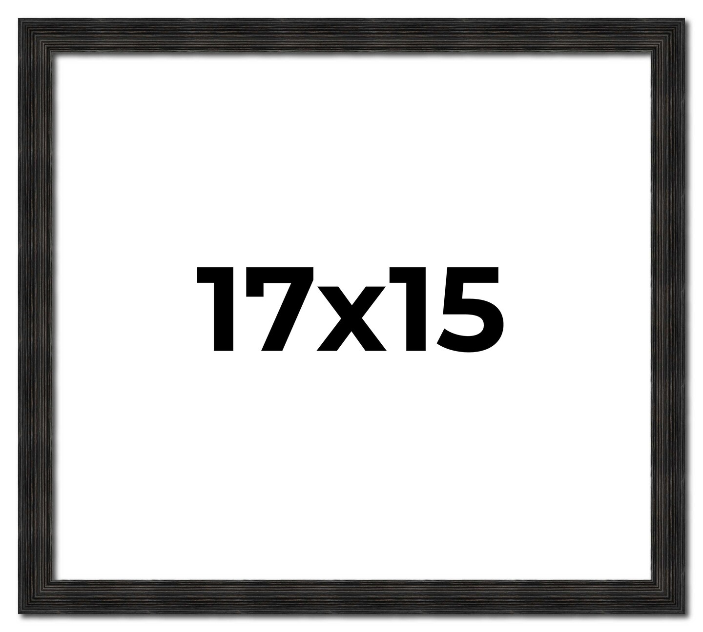 17x15 Thin Barnwood Picture Frame with UV-Resistant Acrylic & Acid Free Backing, Available in 2 Paint Finishes - Grey and Black