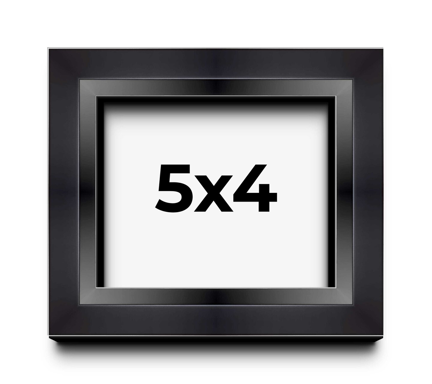 Photo Size Minimalist Shadow Box Black Picture Frame - UV Acrylic, Backing, Hanging Hardware