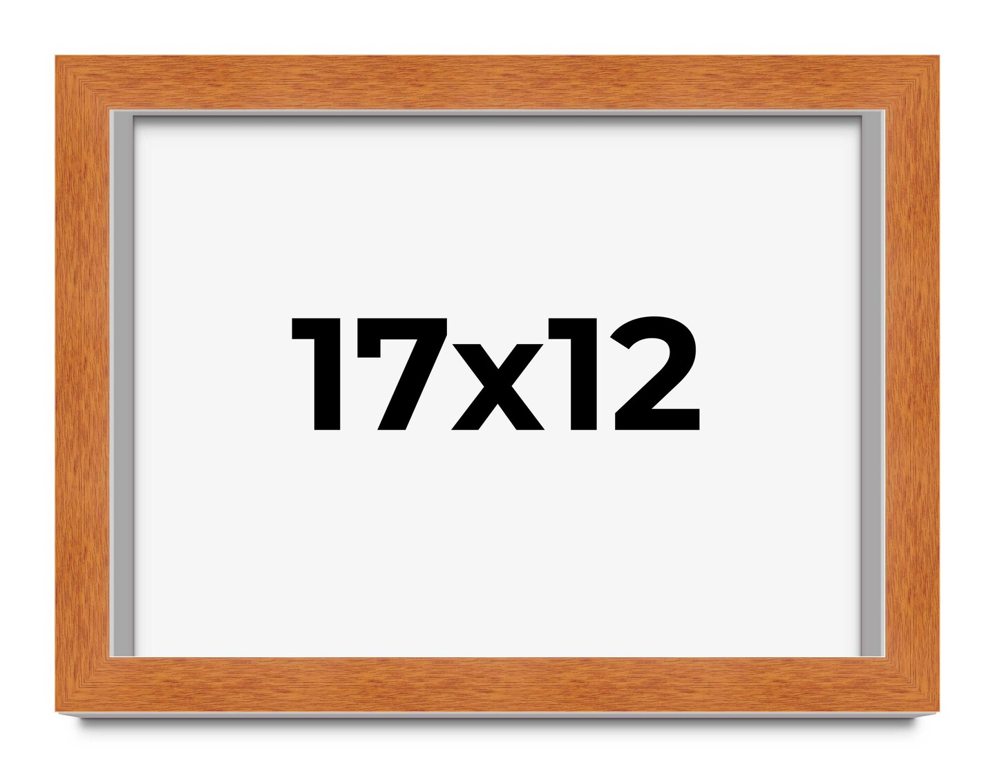 Flat Brown Picture Frame - UV Acrylic, Backing Board, Hanging Hardware Included