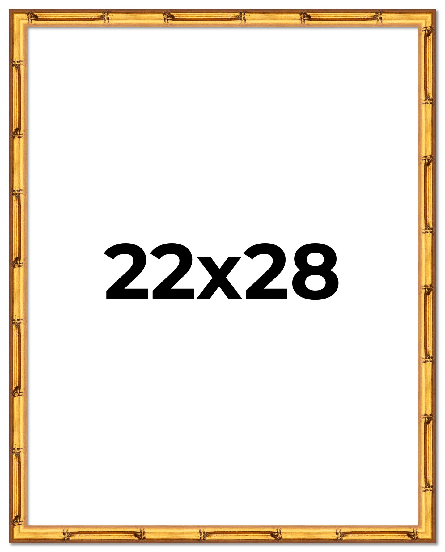 22x28 Thin Bamboo Picture Frame with UV-Resistant Acrylic &#x26; Acid Free Backing, Available in  2 Finishes - Gold and Brown