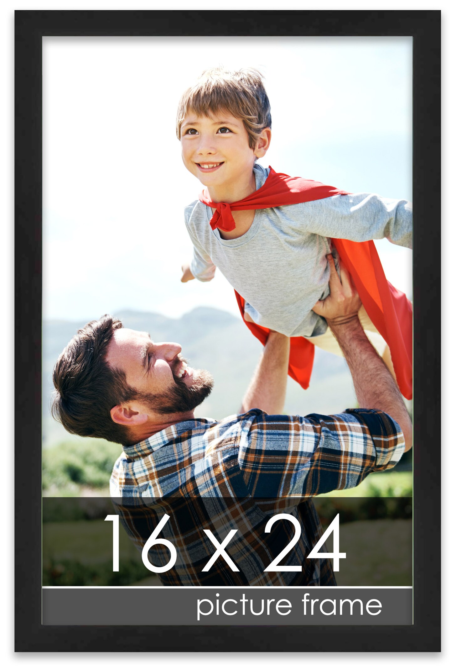 16x24 Decor Picture Frame with UV-Resistant Acrylic &#x26; Acid Free Backing, Available in 2 Finishes - Black and Brown