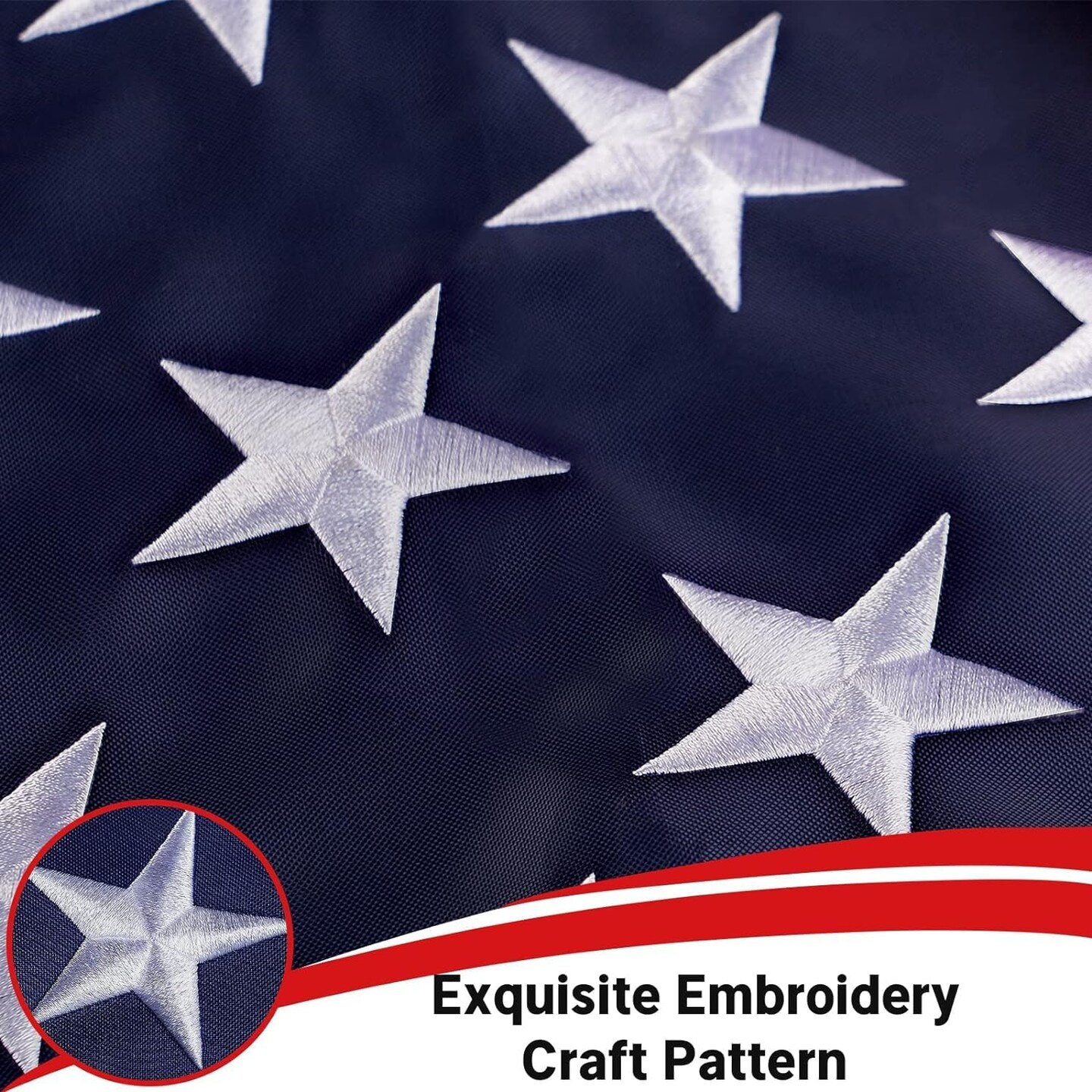 16x24 Inches American Flag for Boat Embroidered Small Boat Flags for Outside, Patriotic Heavy Duty 16x24" Nautical US American Flag for 4th of July with 2 Brass Grommets