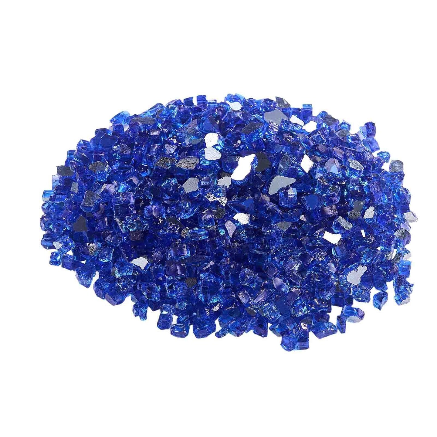 35 LBS Fire Glass 1/2-Inch Fireplace Glass Rocks for Fire Pit Table Cobalt Blue