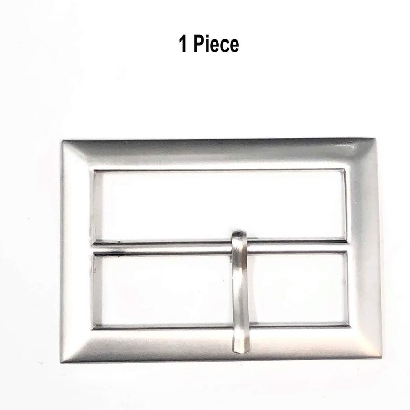 Matte Silver Rectangular Belt Buckle 2 inches