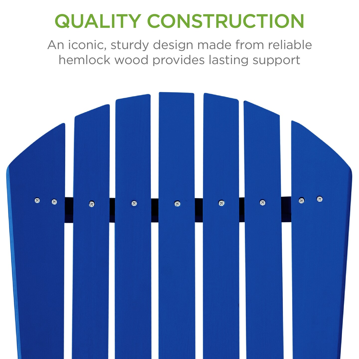 Best Choice Products Folding Adirondack Chair Outdoor, Wooden Accent Lounge Furniture w/ 350lb Capacity