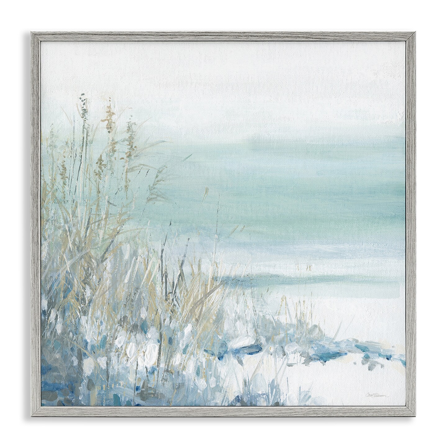Stupell Industries Faded Coastal Beach Edge Framed Giclee By Carol ...