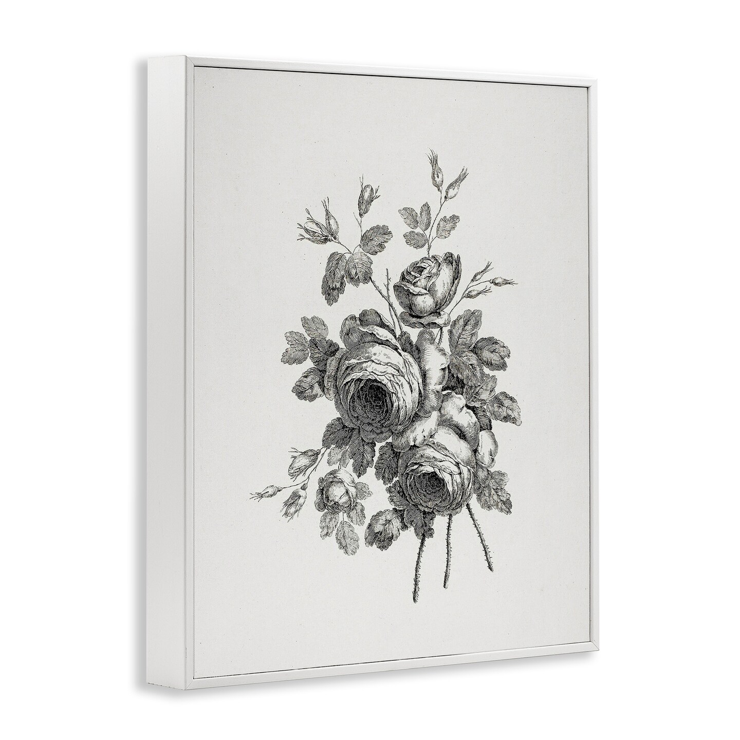 Stupell Industries Vintage Roses Bundle Framed Giclee By Lettered and Lined