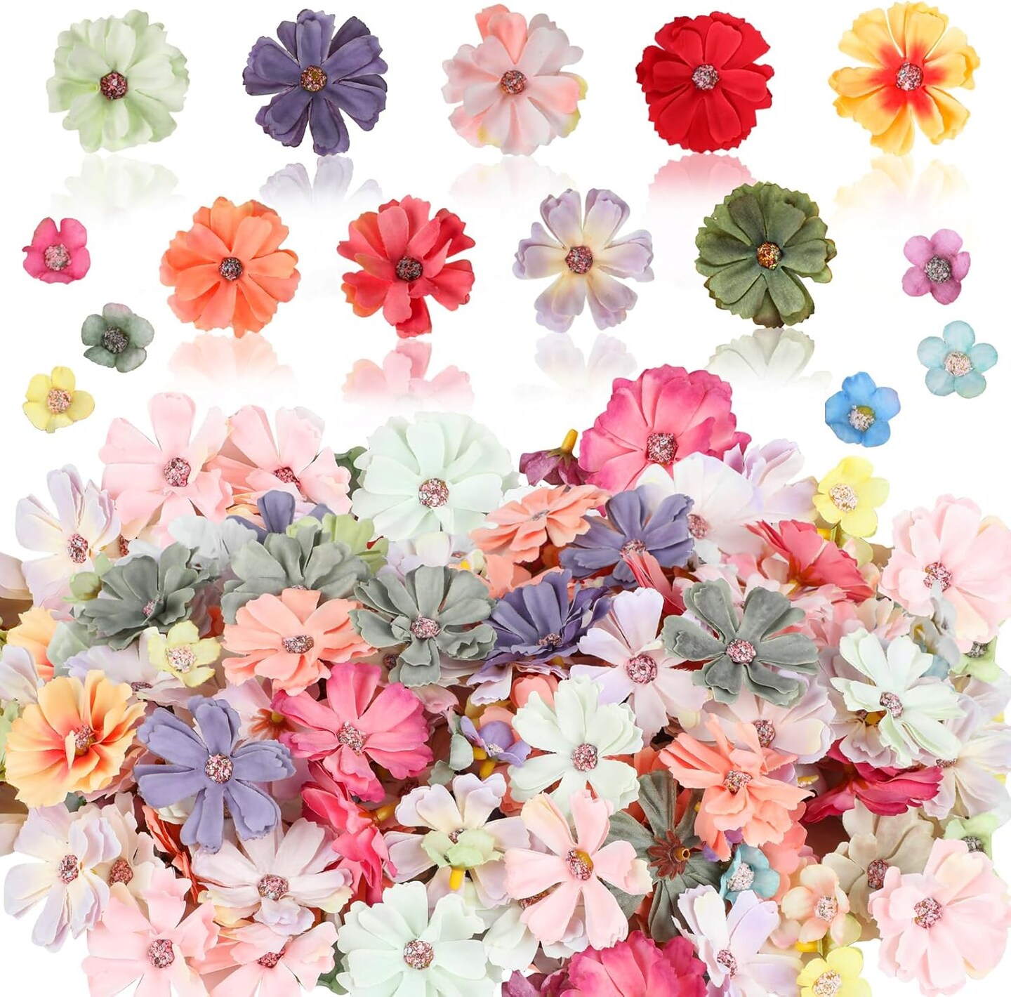 150pcs Mini Faux Flower for Crafts (Multi Color)