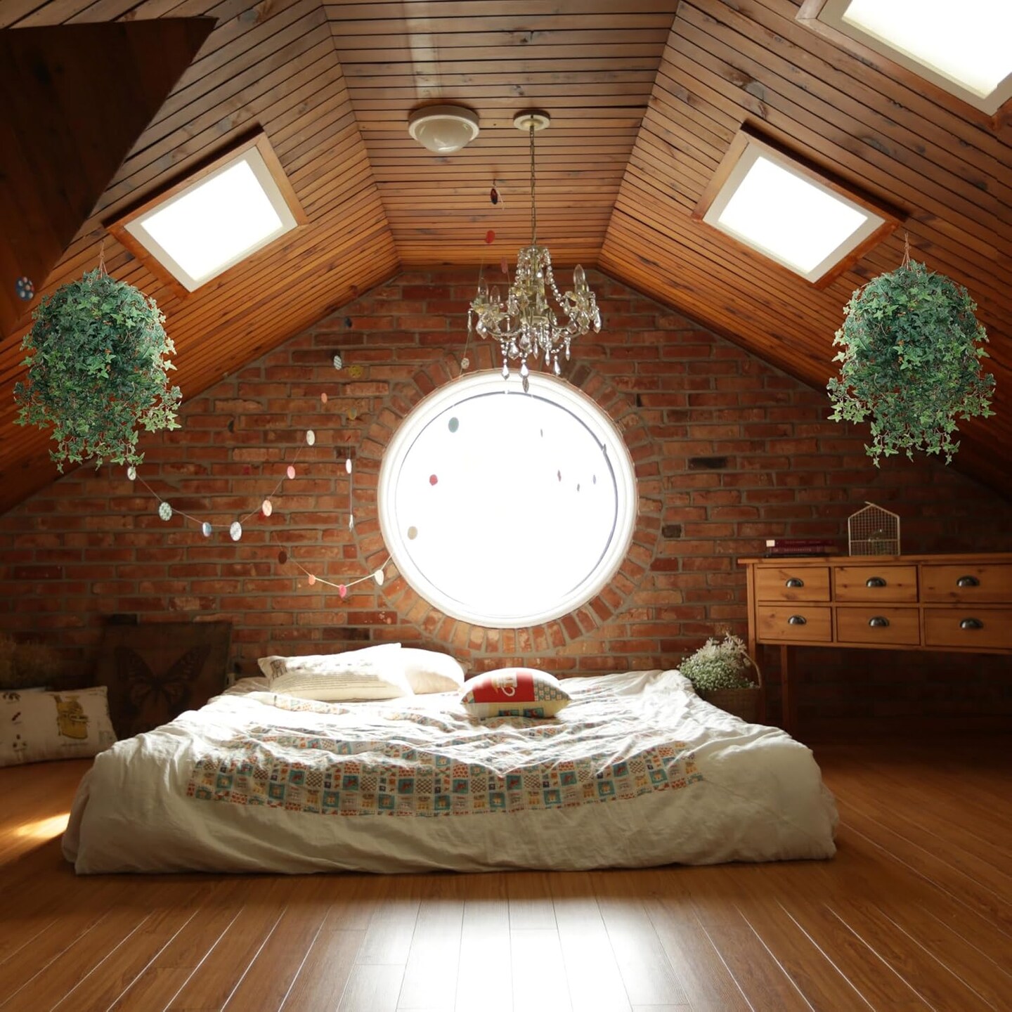 3-Pack – 27" UV-Resistant Artificial English Ivy Vines – 450 Silk Leaves Each – Faux Greenery for Outdoor Planters, Window Boxes, and Indoor Hanging Decor