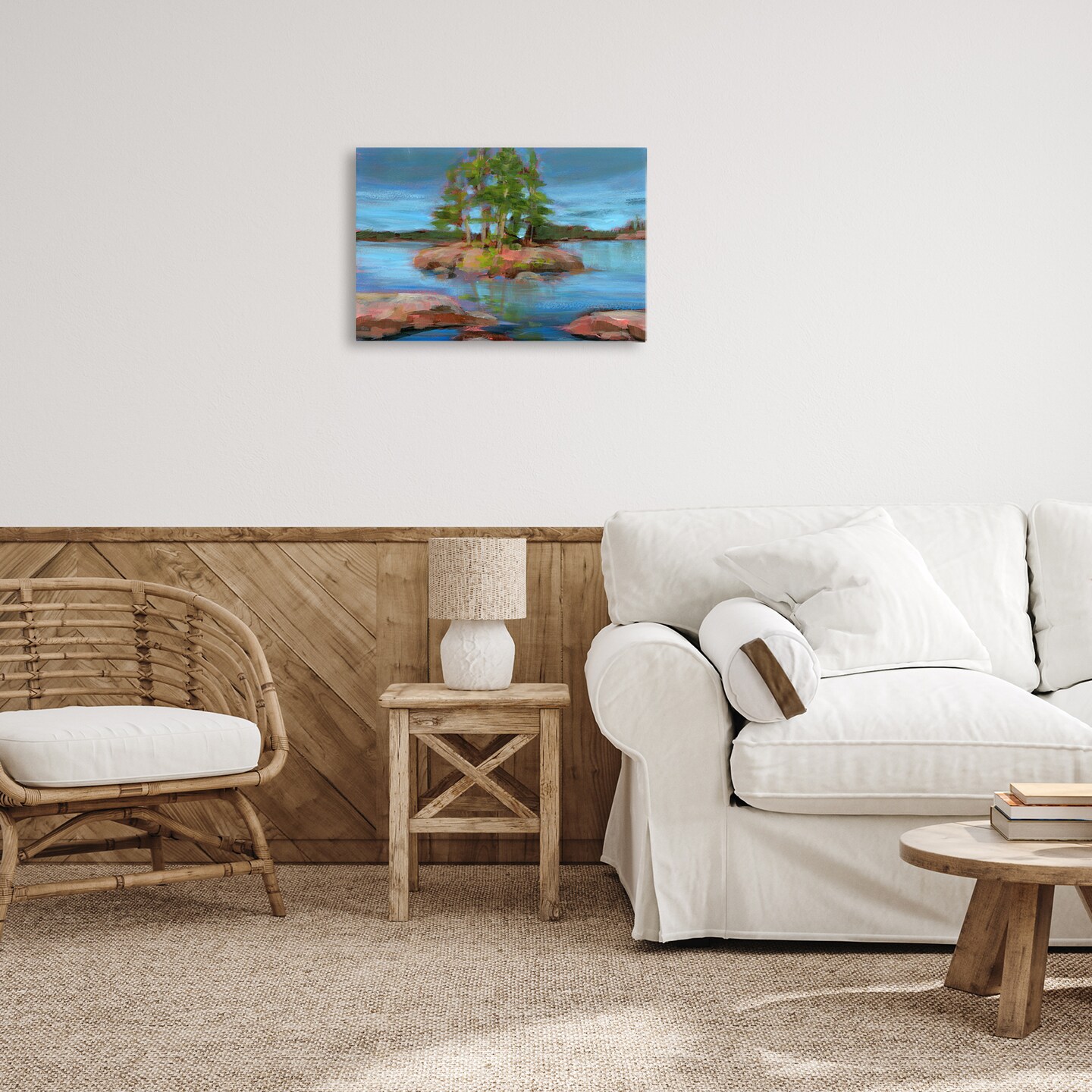 Stupell Industries Abstract Lake Island Landscape Canvas By Kristy Andrews