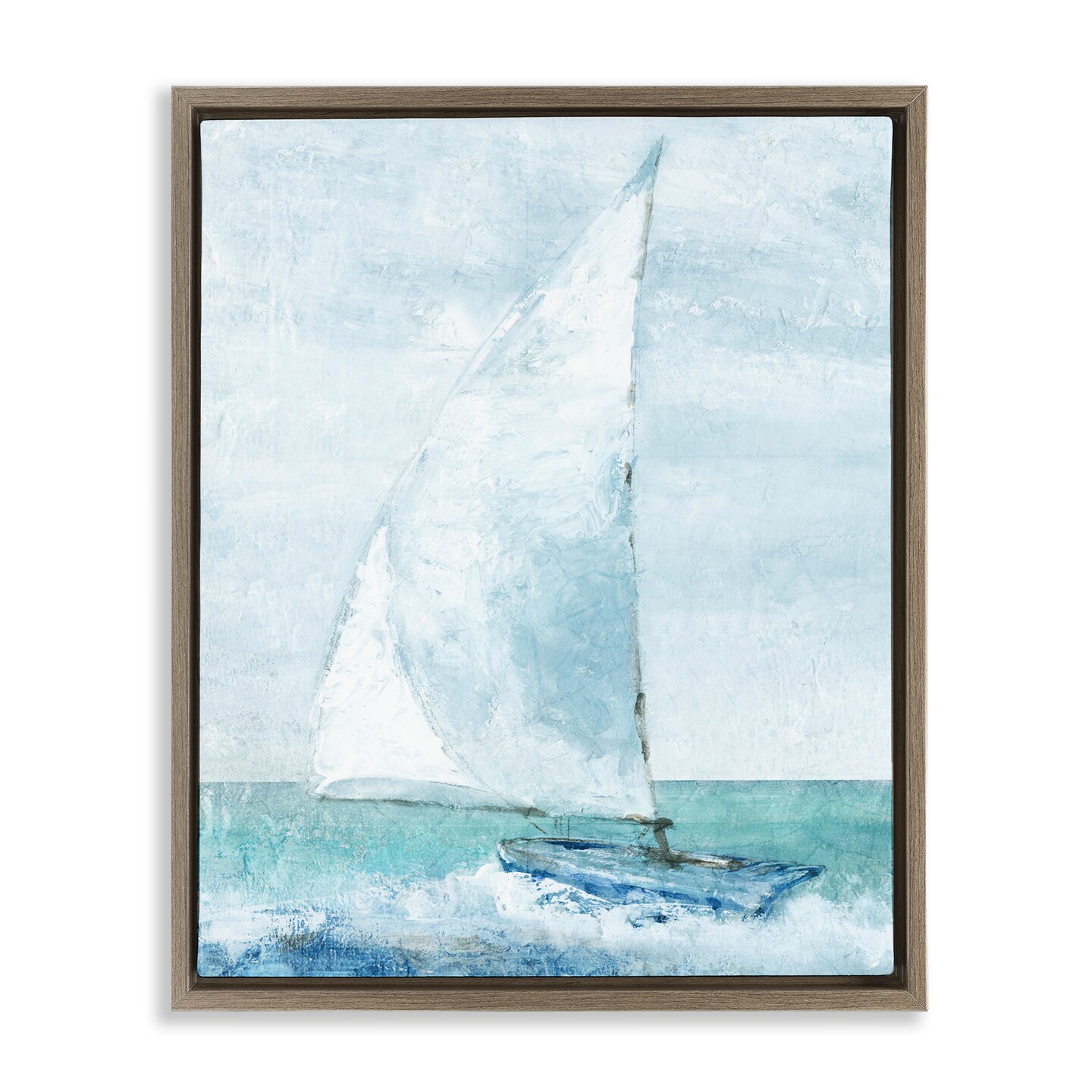 Stupell Industries Sailboat with Curved Mast Floating Frame By Carol ...
