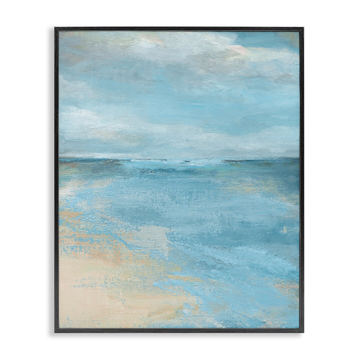 Stupell Industries Beach Edge Abstraction Framed Giclee By Carol ...