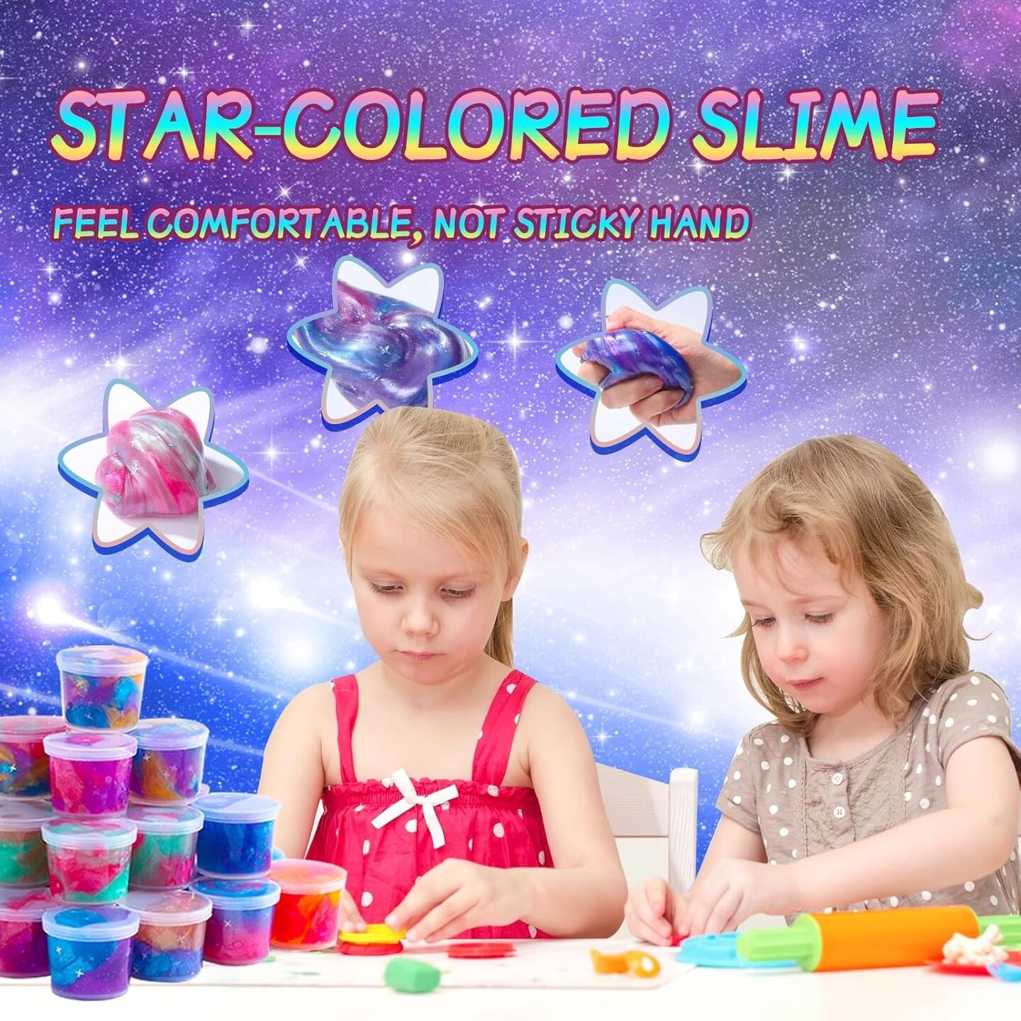 28 Packs Colorful Galaxy Slime Kits