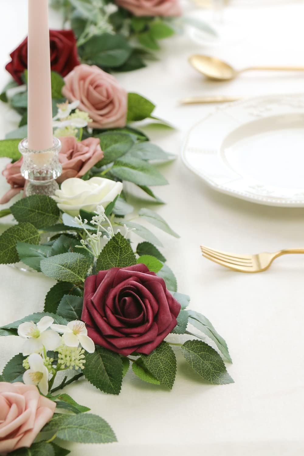 5FT Burgundy Artificial Flowers Garland