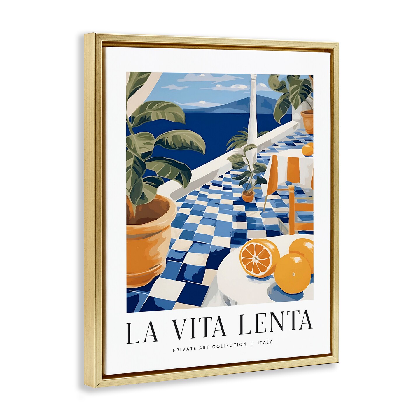 Stupell Industries Classic Italian Summer Sea Floating Frame By