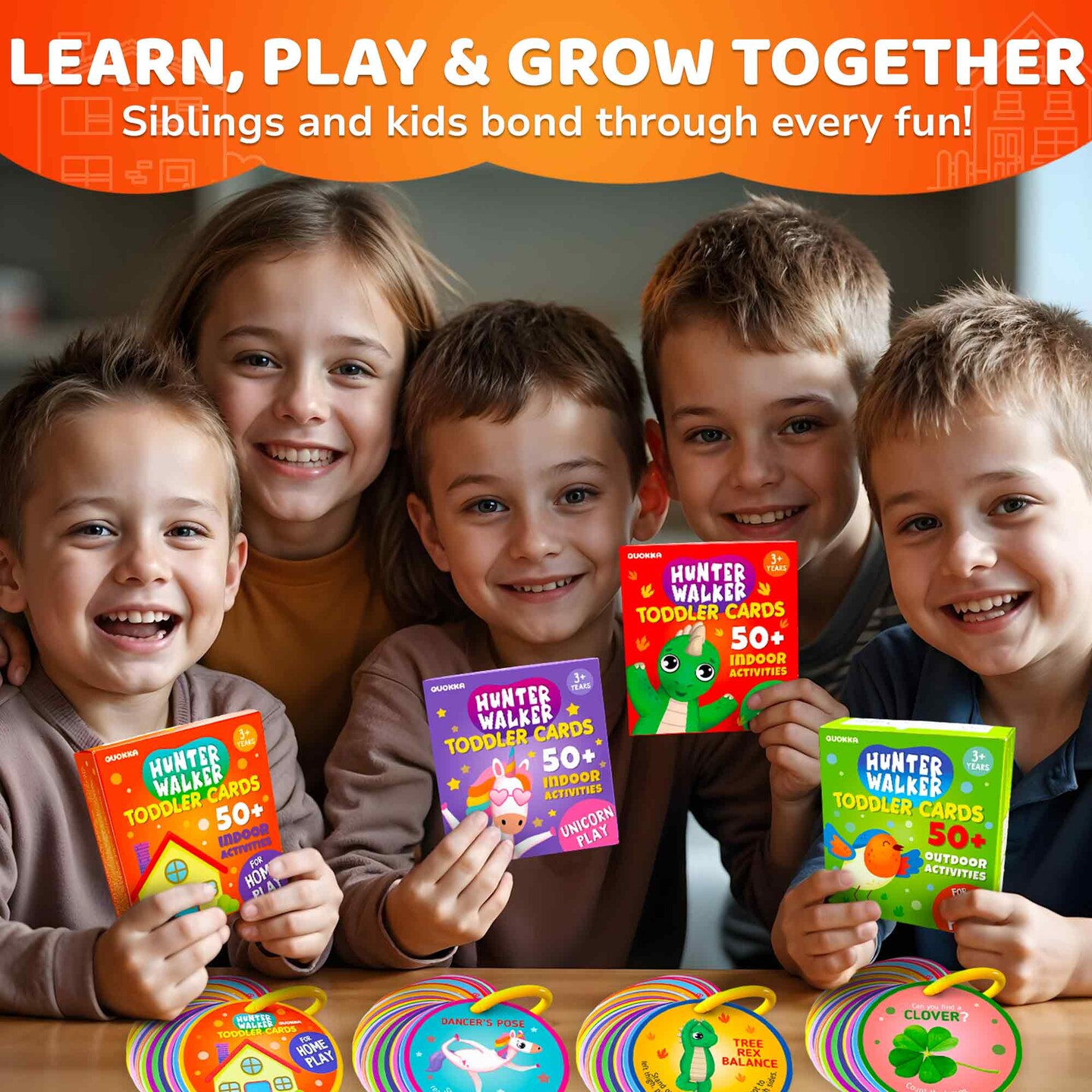 Scavenger Hunt Game for Kids - 50 Cards Activities Indoor