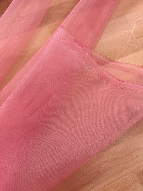 1 Yard Light Dusty Rose Sheer Crystal Organza Fabric for Dressmaking and Decorations