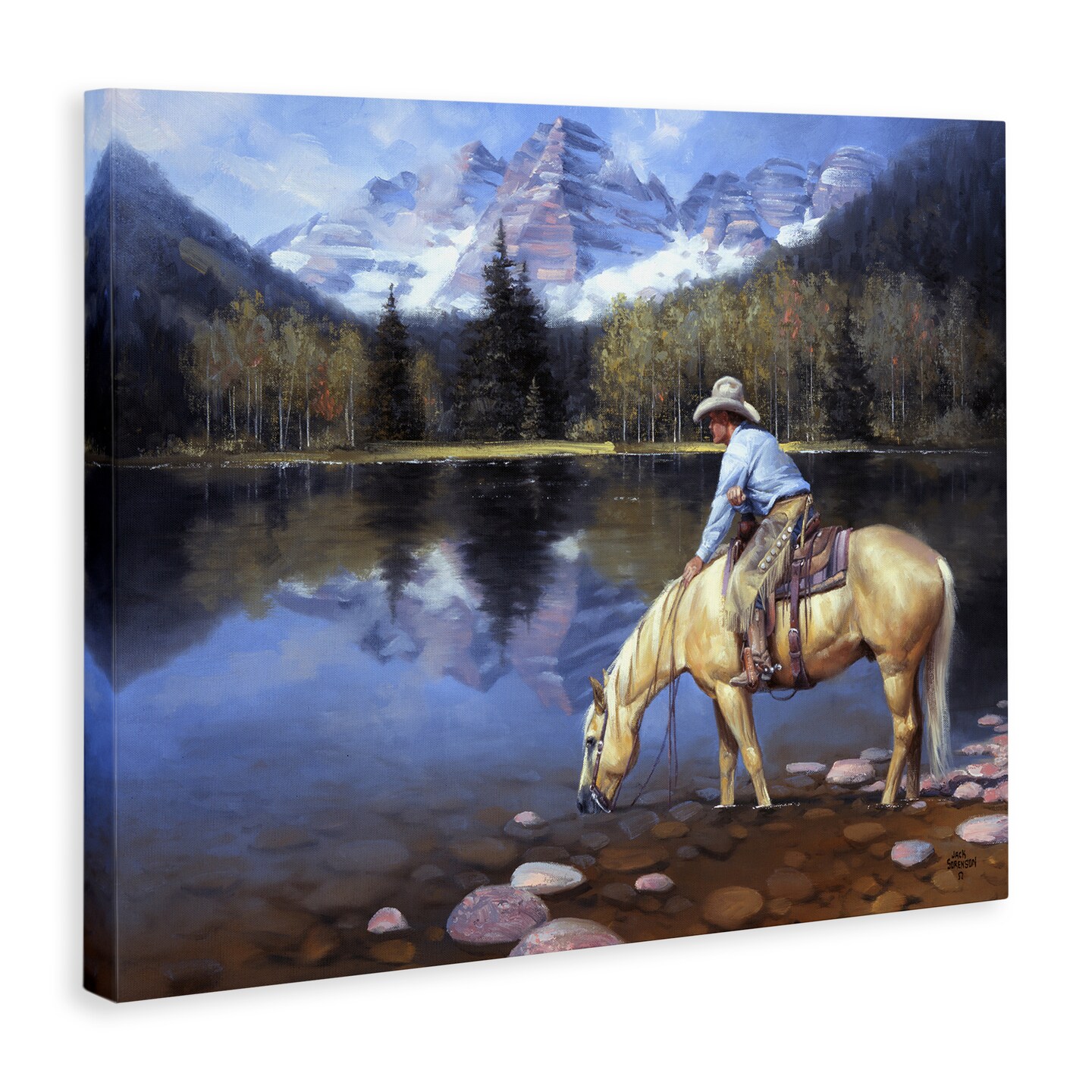 Stupell Industries Cowboy & Horse at River's Edge Canvas By Jack Sorenson