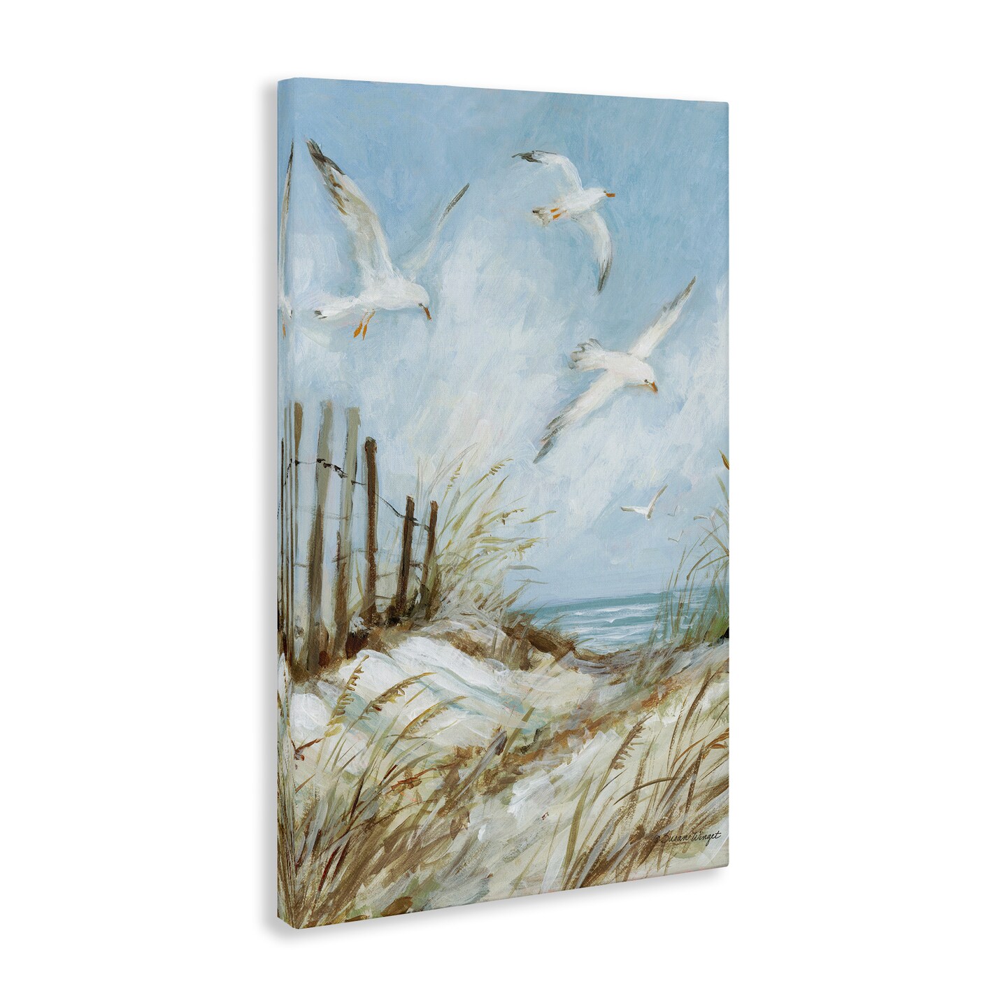 Stupell Industries Beach Path With Seagulls Canvas By Susan Winget