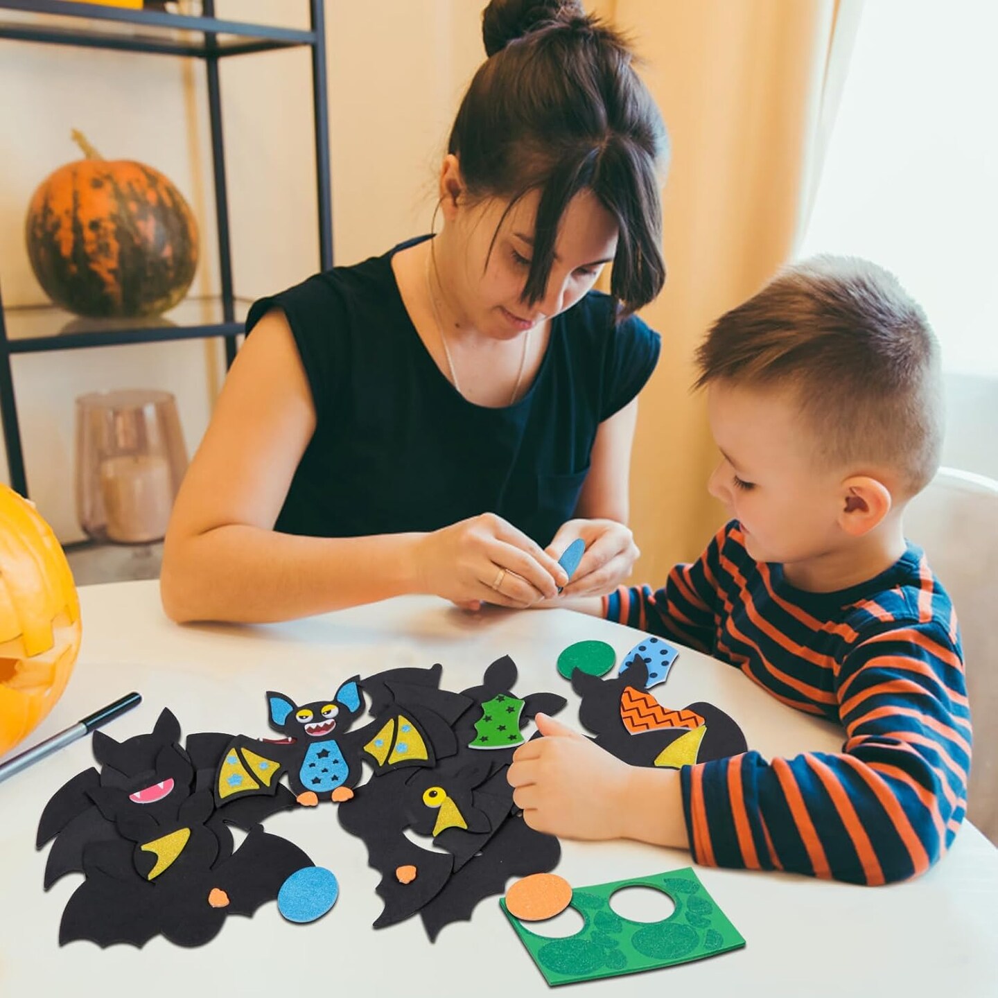12 Pack Bat Crafts Kits Bat Foam Stickers
