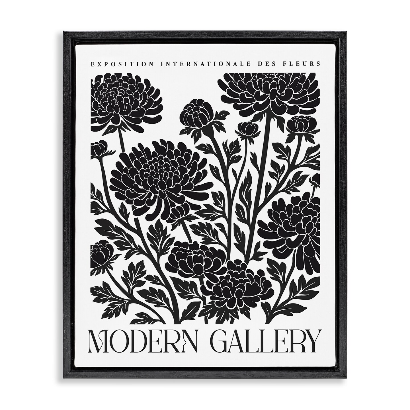 Stupell Industries Modern Chrysanthemum Blooms Floating Frame By Lettered and Lined