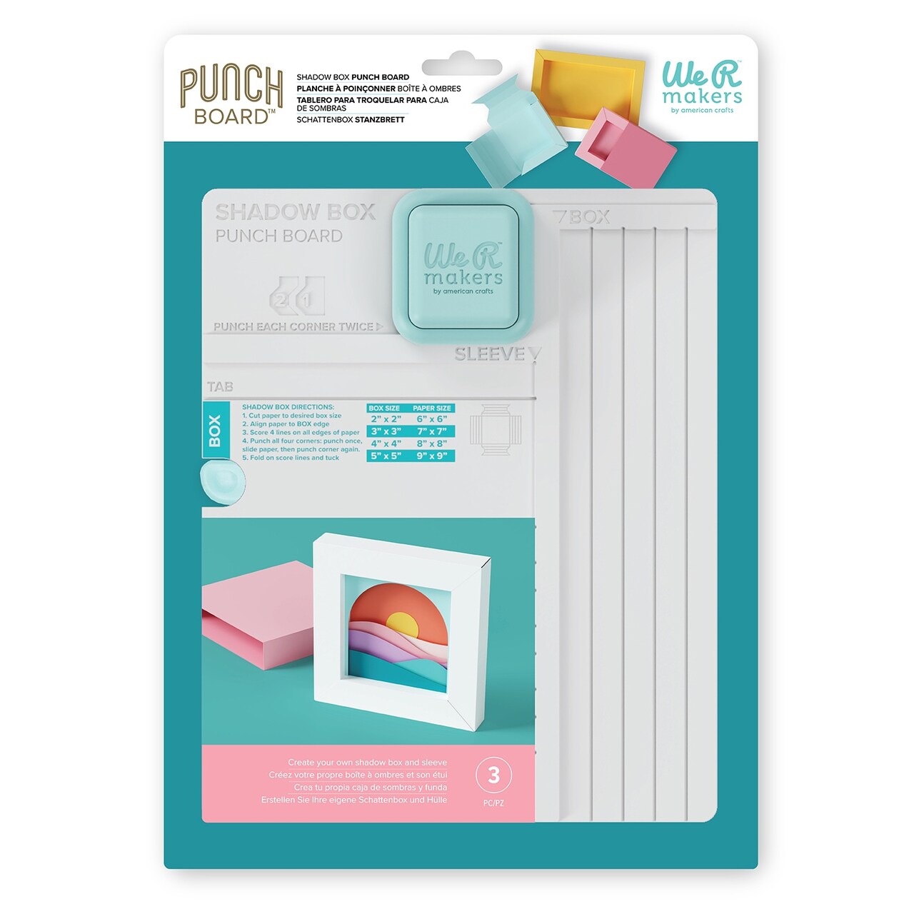 We R Makers Shadow Box Punch Board, Count: 1 | Michaels