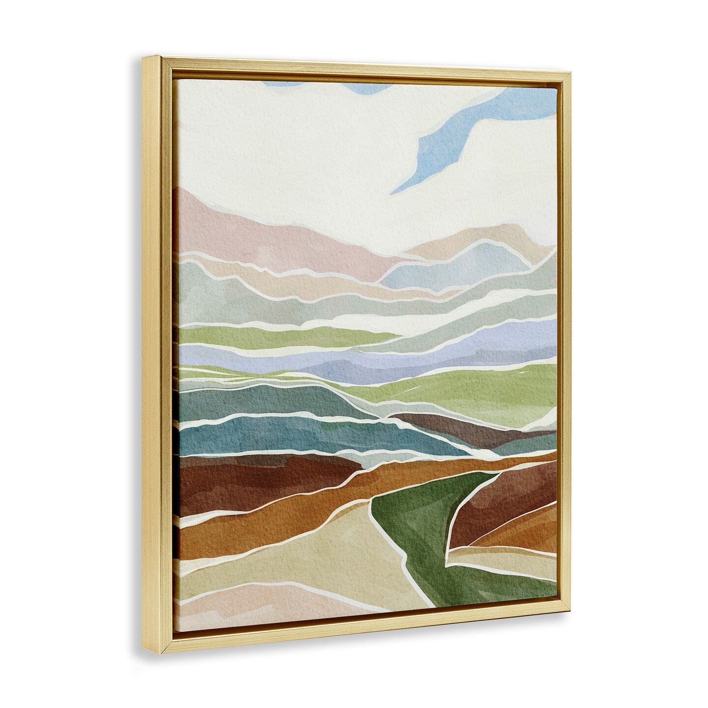 Stupell Industries Southwestern Canyon Rugged Stripes Floating Frame By Nikita Jariwala