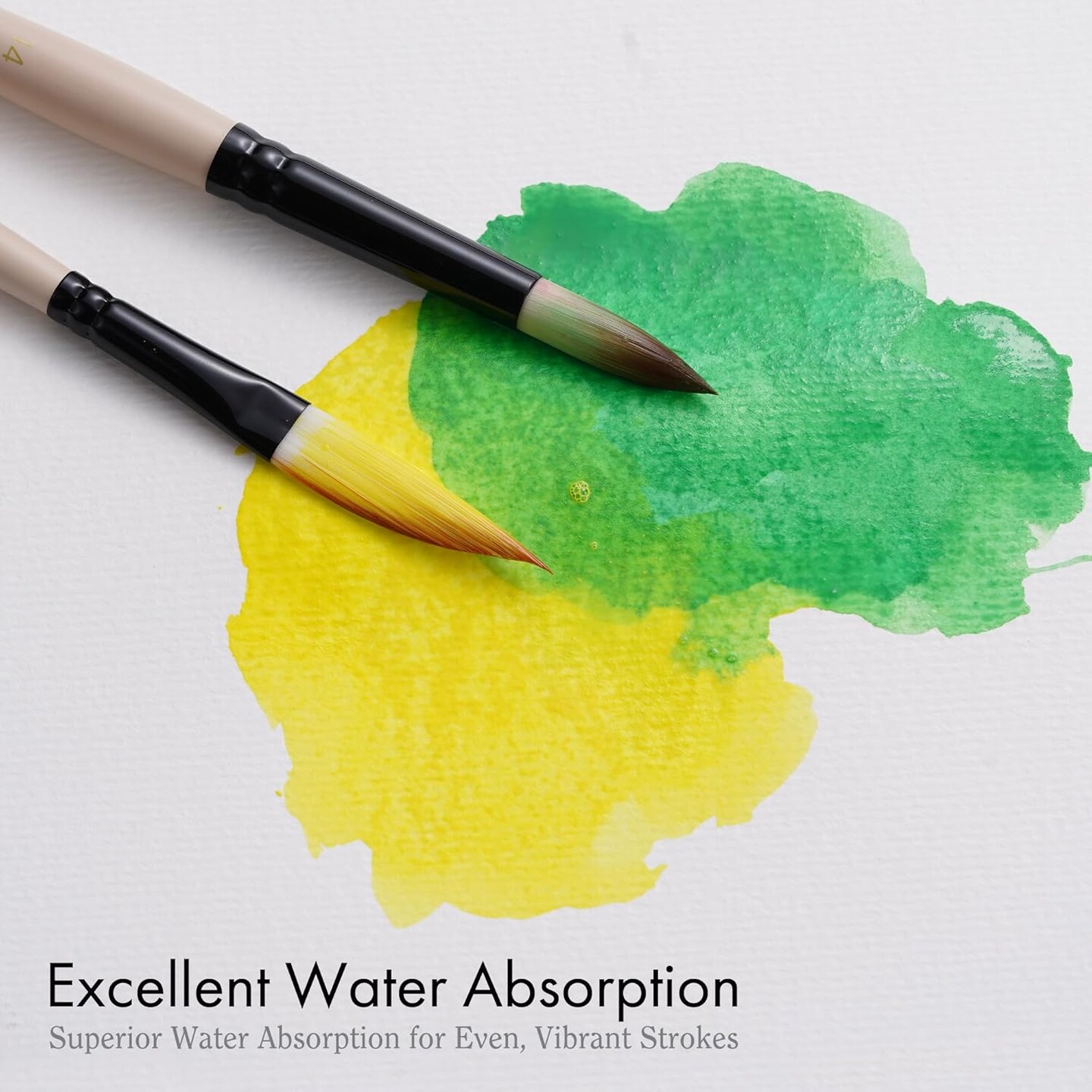 ARTIFY Watercolor Brush Set, 12 Pcs Professional Paint Brushes with Case for Beginners and Artists, Various Shapes, Optimized Hairs for Watercolor, Gouache, Ink, Tempera, and Fabric Painting