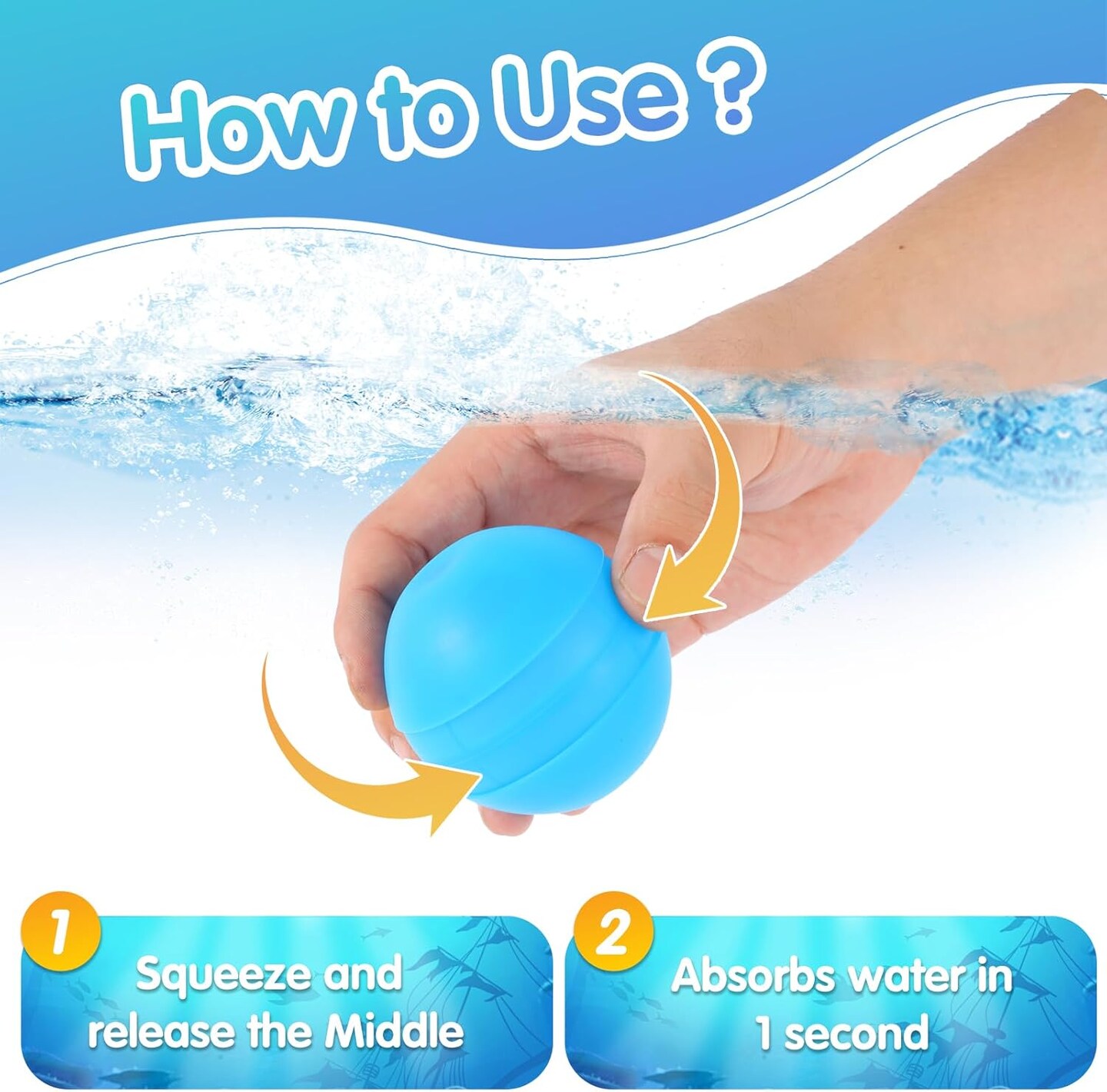 Summer Reusable Silicone Water Balloons Toys (10 PCS - A)