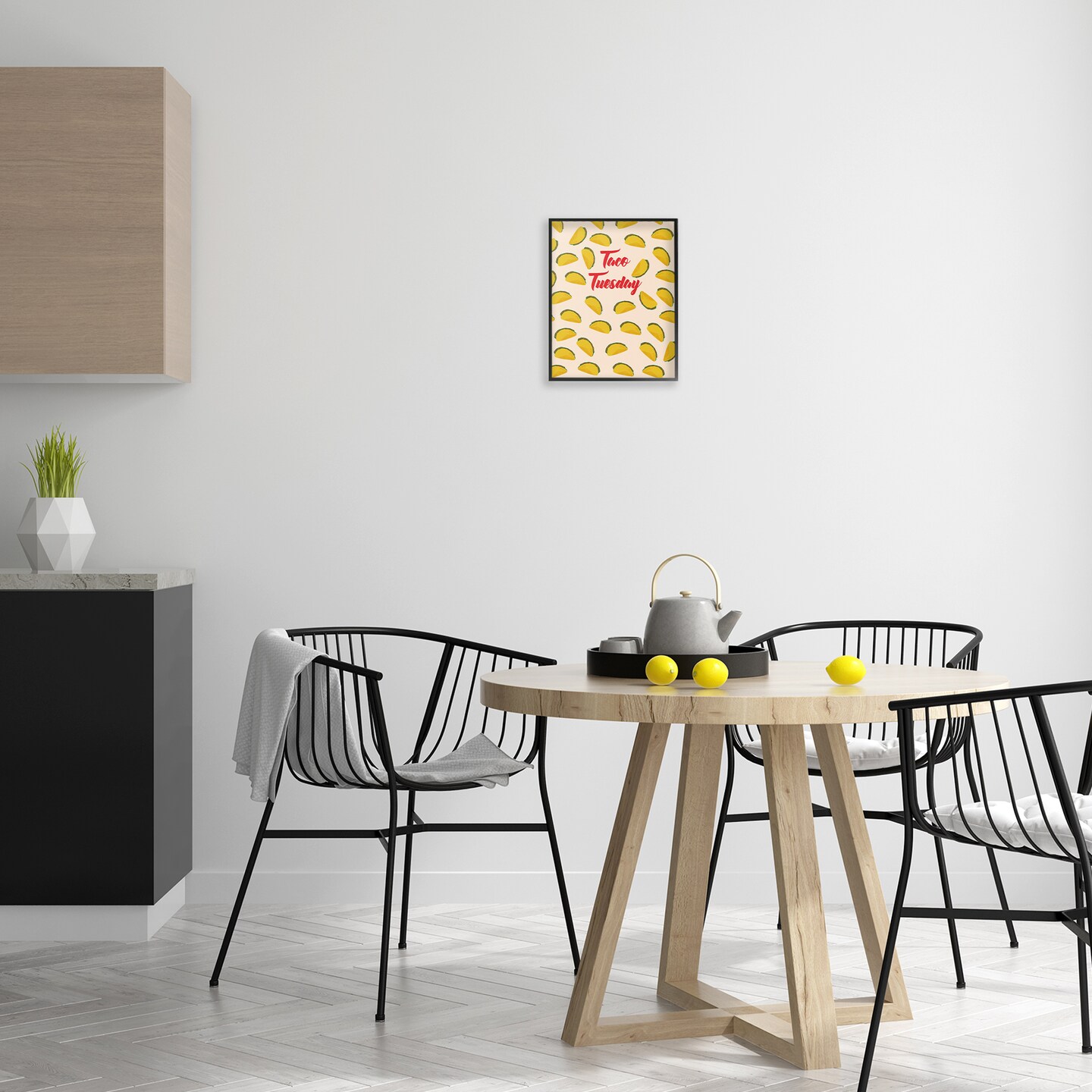 Stupell Industries Taco Tuesday Food Pattern Framed Giclee By Dina Riddle