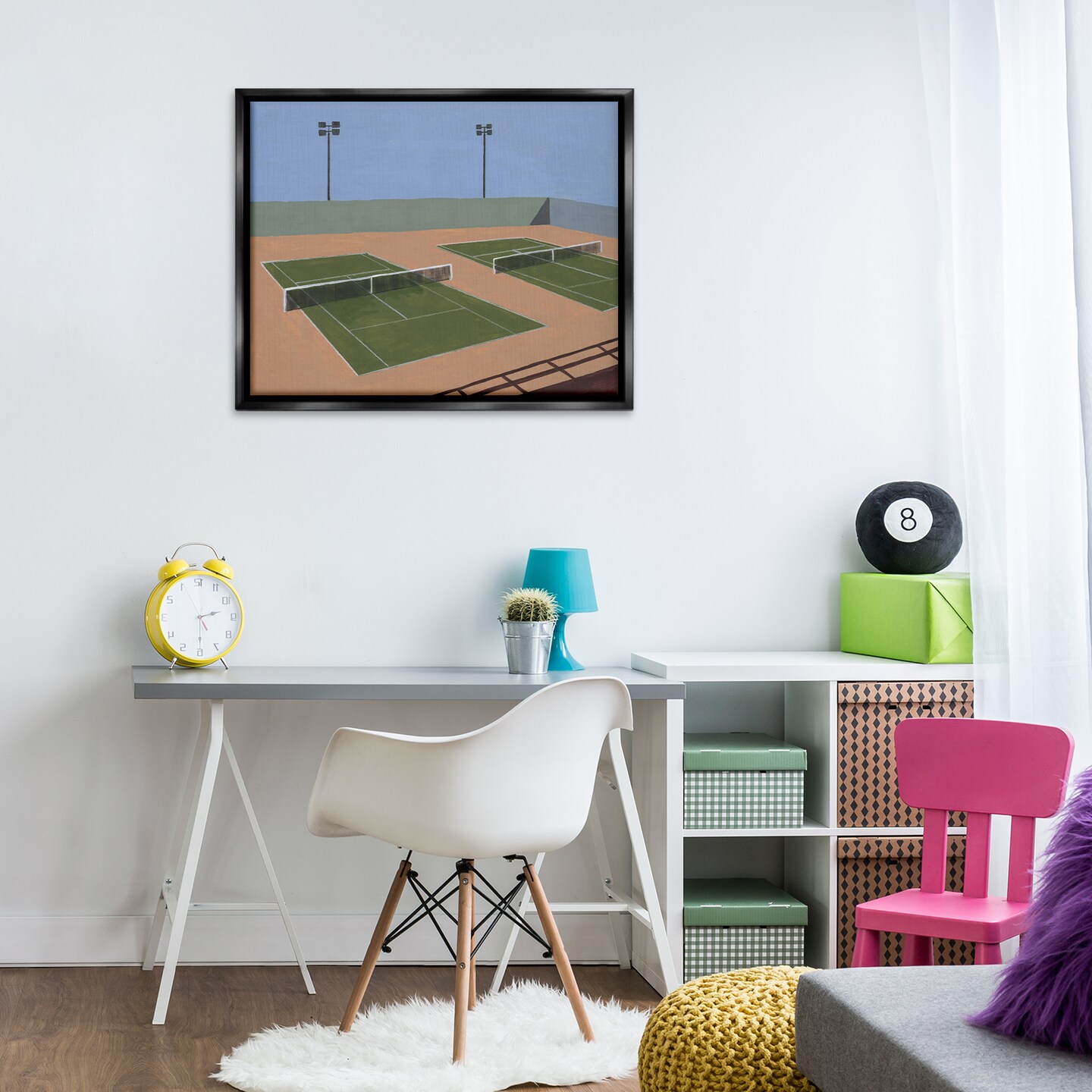 Stupell Industries Tennis Court Landscape Floating Frame By Michael Willett