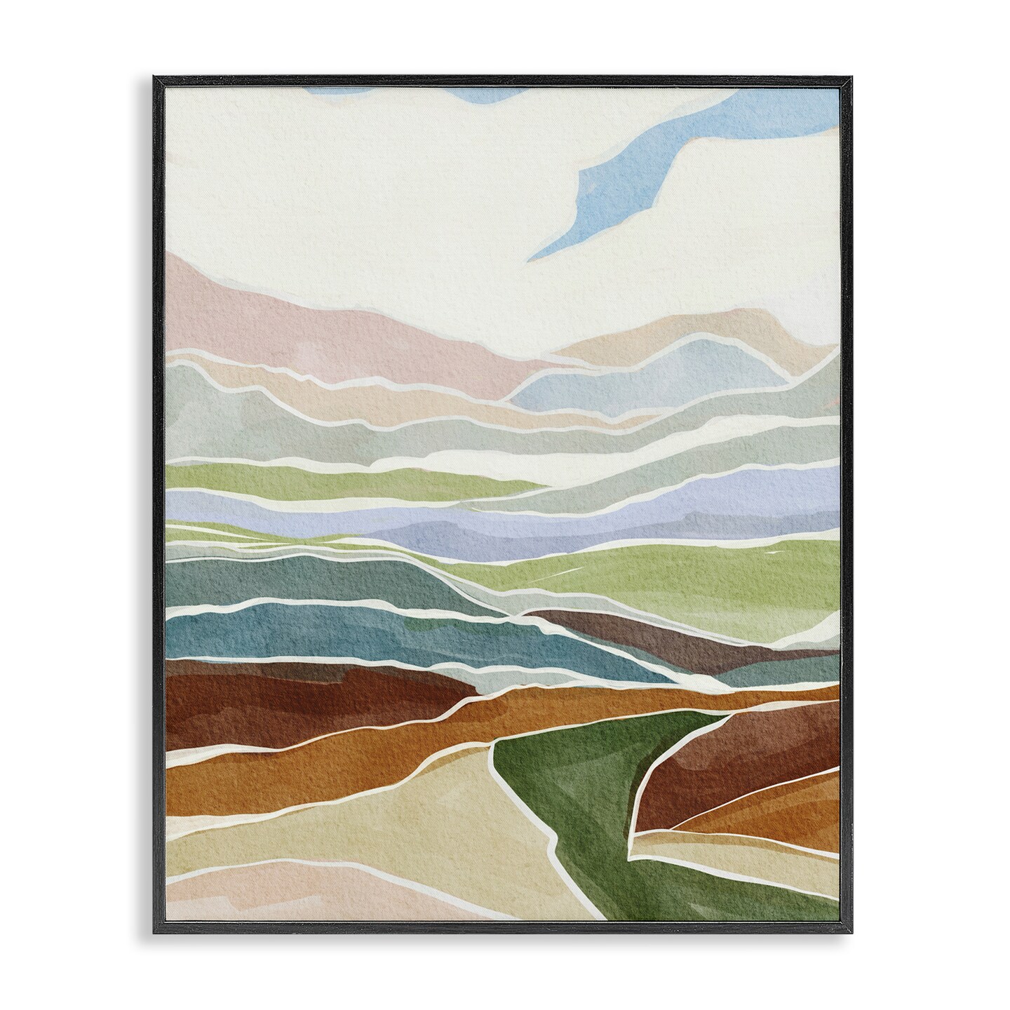 Stupell Industries Southwestern Canyon Rugged Stripes Framed Giclee By Nikita Jariwala