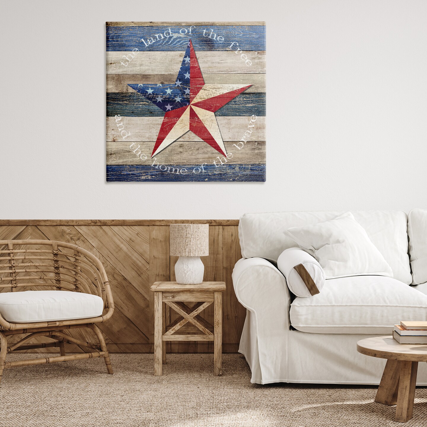Stupell Industries Patriotic Star & Phrase Canvas By Susan Arnot