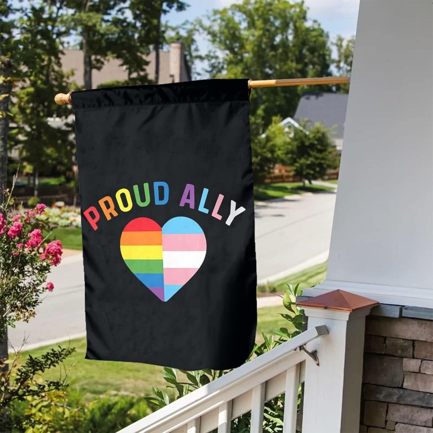 Pride Month Garden Flag Decoration 12x18 Inch Double Sided (Ally 1)