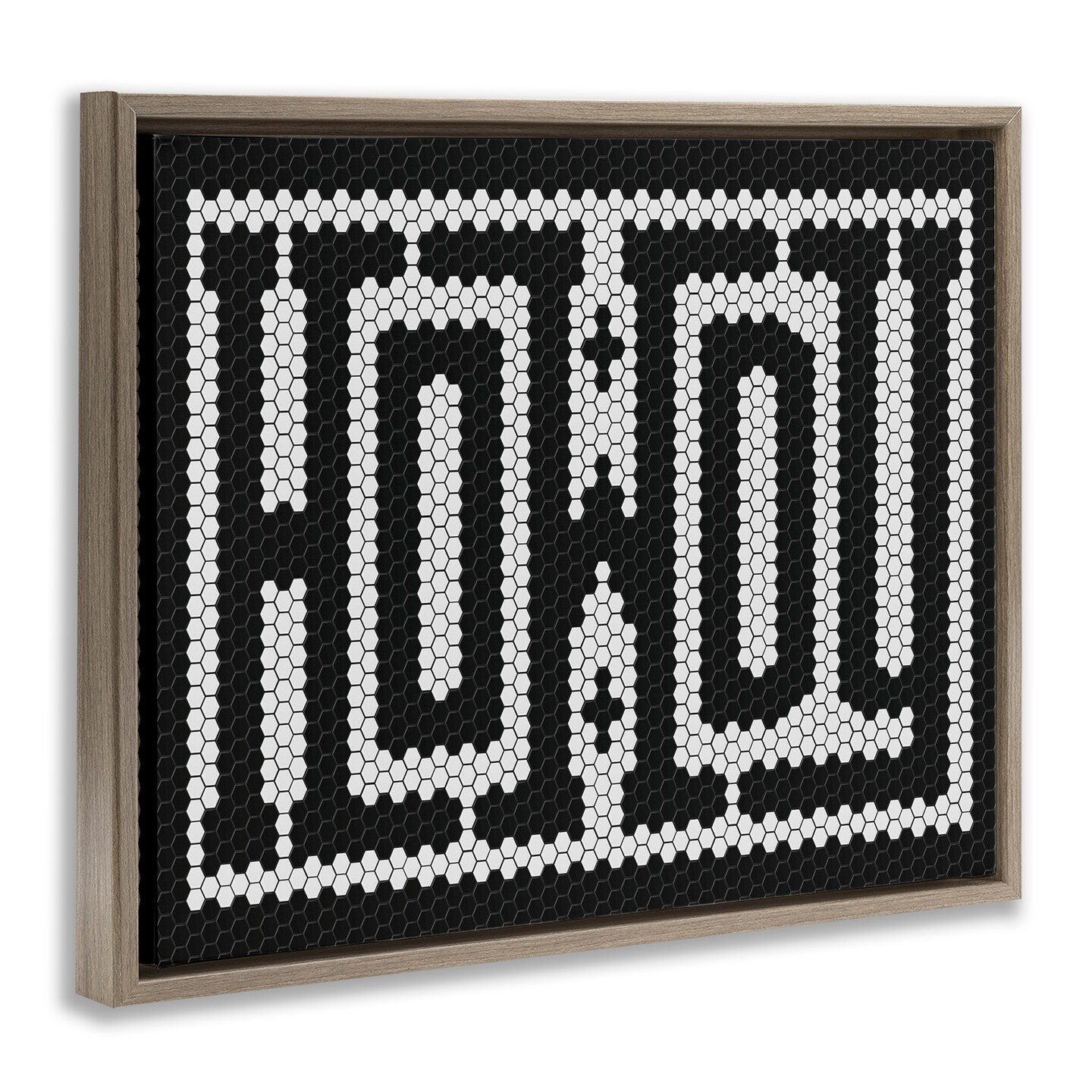 Stupell Industries Mosaic Style Howdy in Black Floating Frame By Lettered and Lined
