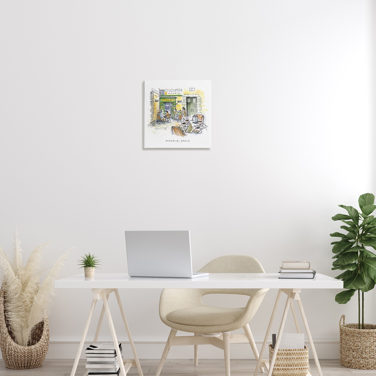 Stupell Industries Madrid Spain Outdoor Cafe Canvas By Angela Steahling