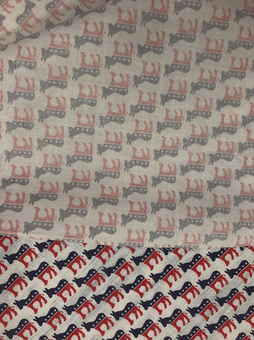 1 Yard Donkey Cotton Fabric Light Gray 44/45″ Wide Animal Print for Sewing & Quilting Projects