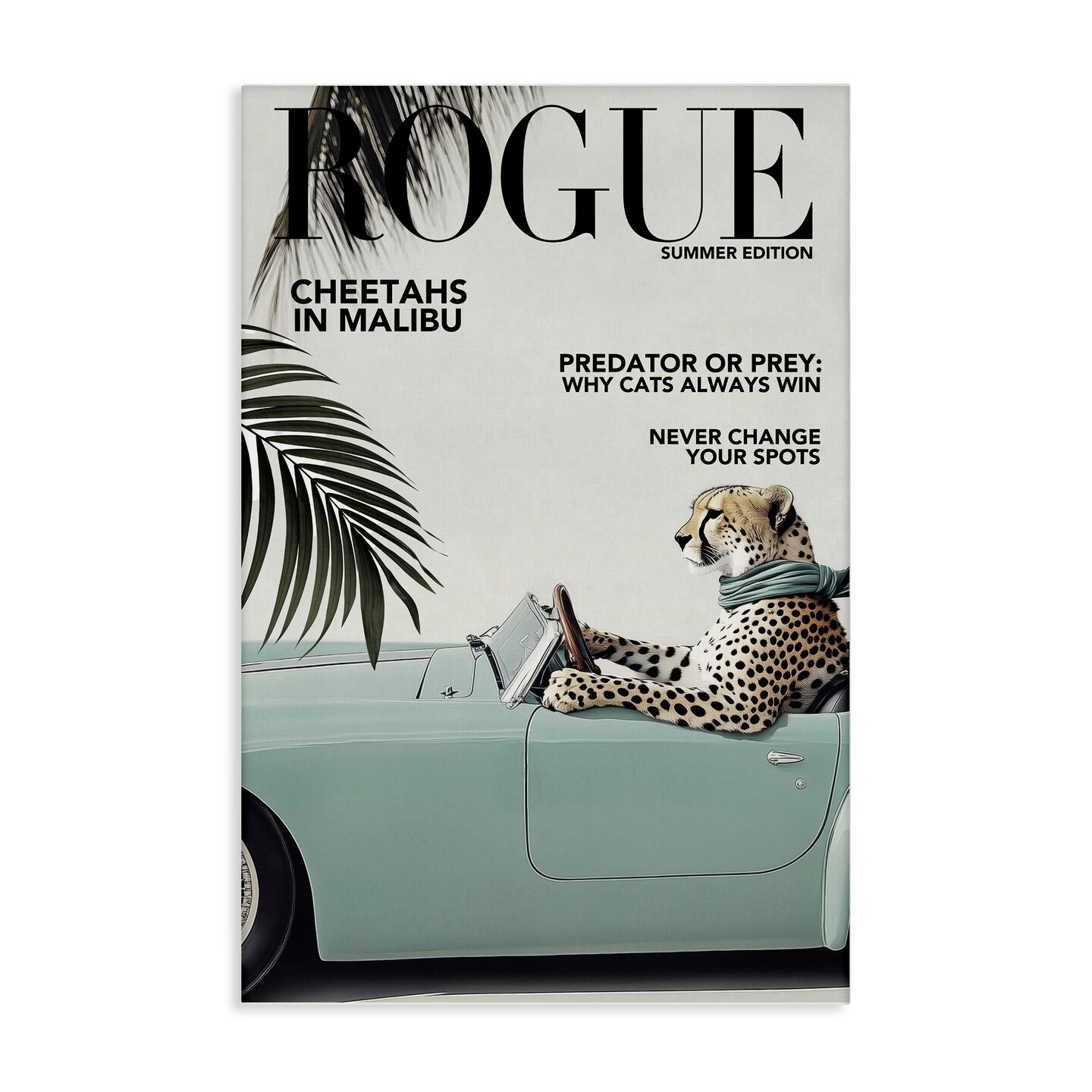 Stupell Industries Rogue Cheetah Magazine Canvas By Annabelle Hall