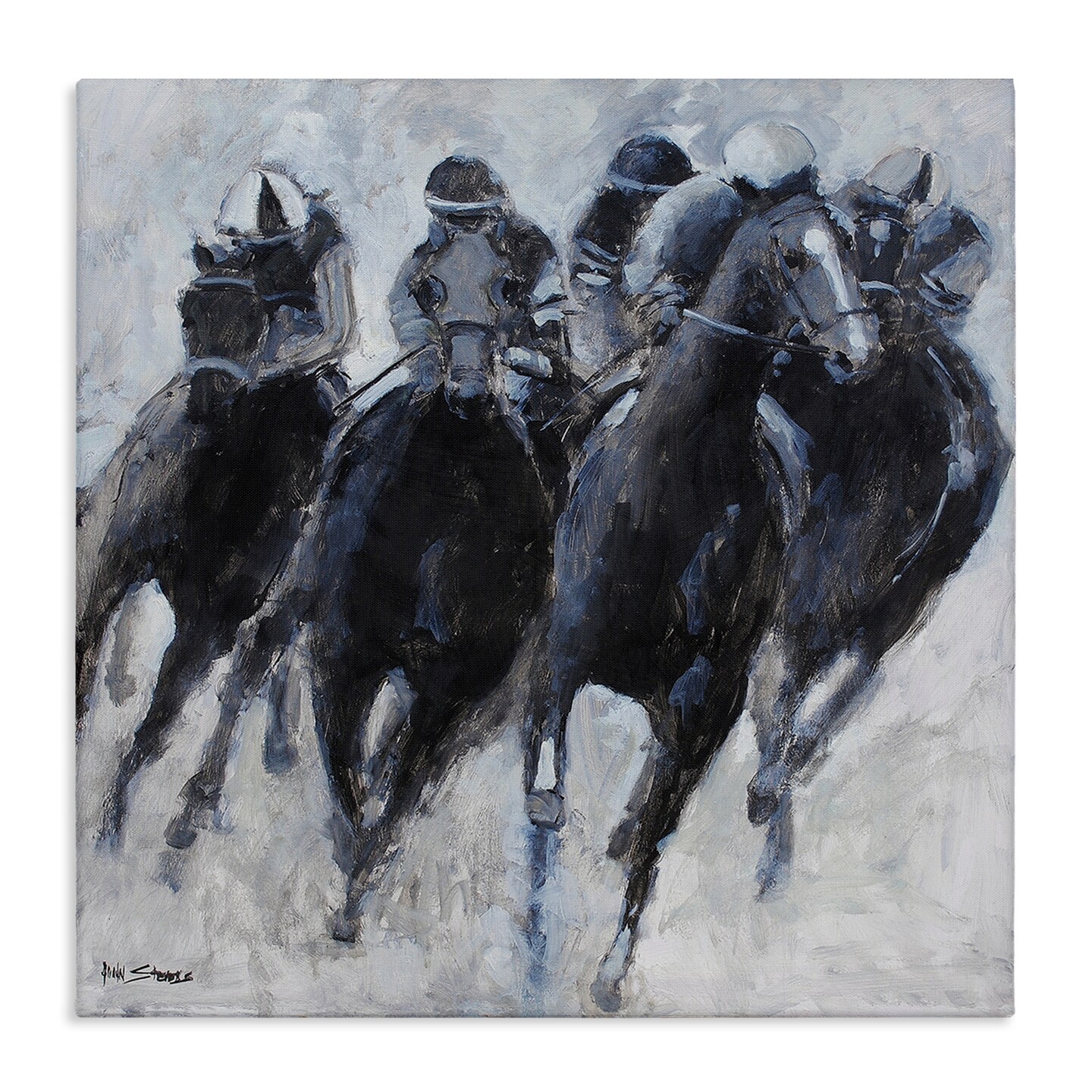 Stupell Industries Powerful Equestrian Racing Canvas By Allayn Stevens