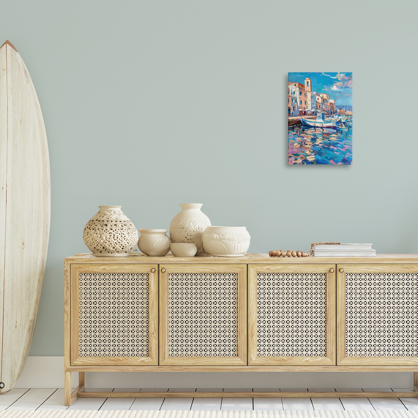 Stupell Industries Coastal City Harbor Canvas Design by LSR Design Studio