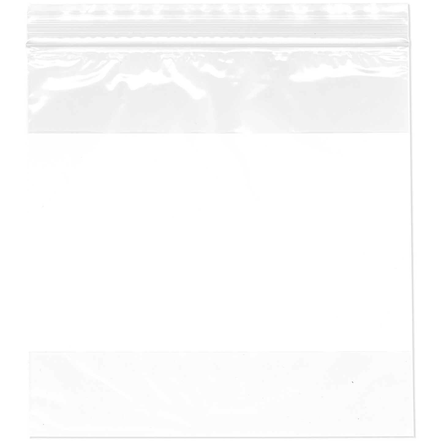 Plymor 8&#x22; x 8&#x22;, 2 Mil with White-Block Zipper Reclosable Plastic Bags
