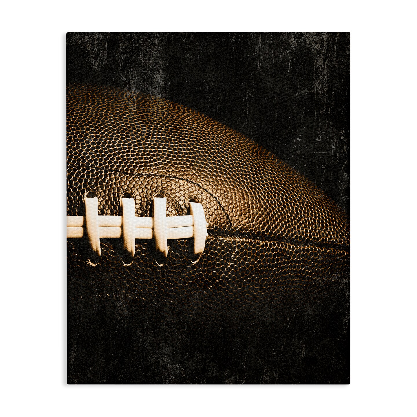 Stupell Industries Rustic Football Close Up Canvas Design by Kim Allen ...