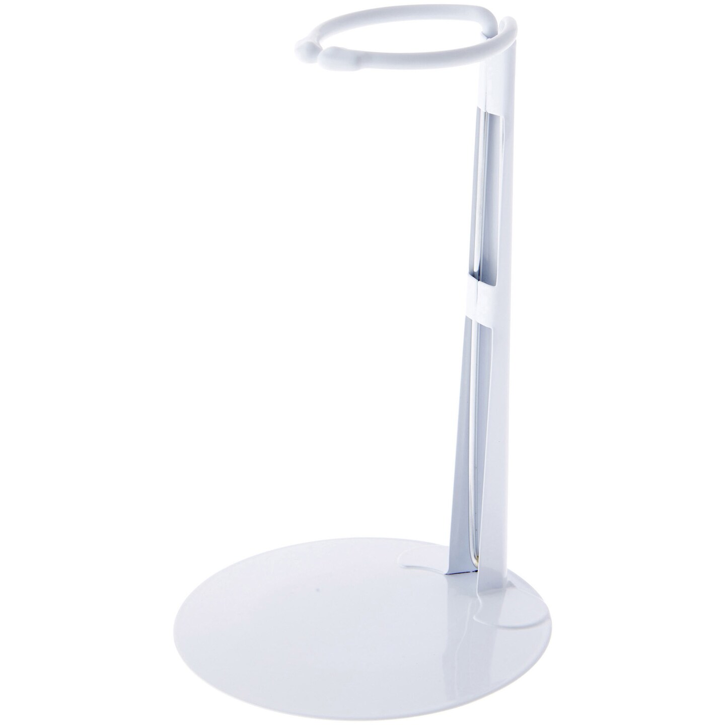 Bard&#x27;s 793W White Adjustable Doll Stand, fits 12 to 18 inch Dolls, waist width adjusts from 1.875 to 2.5 inches