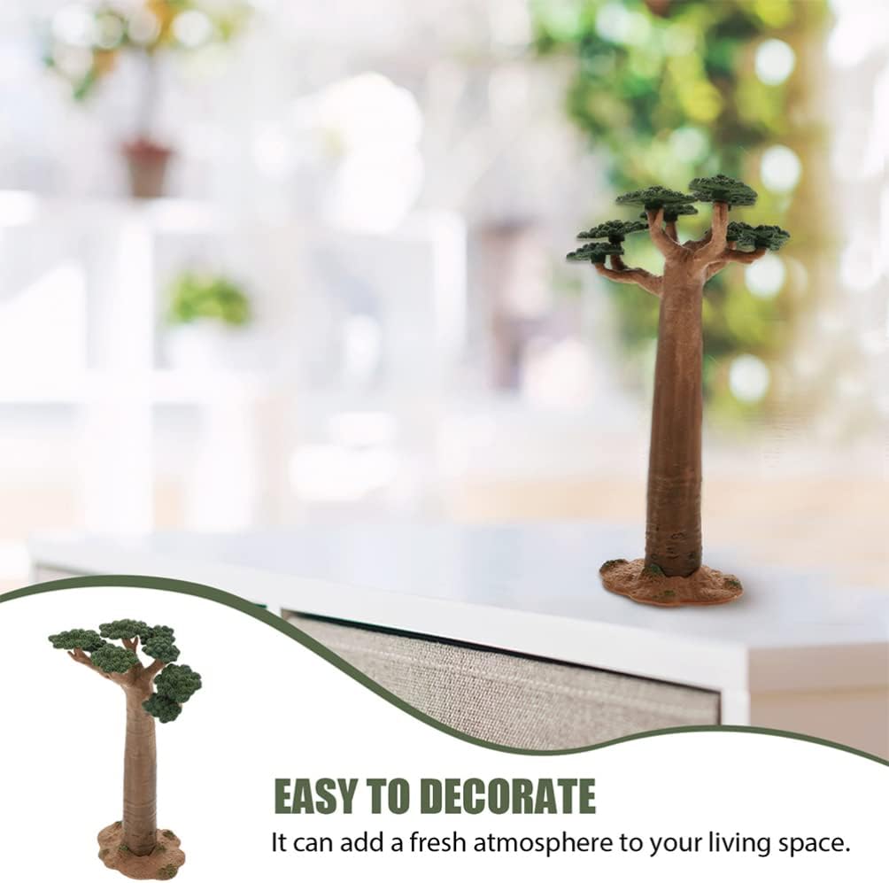 2-Piece Mini Baobab Trees – Artificial Model Trees for DIY Crafts, Train Scenery, Zen Gardens, Sand Tables, and Miniature Decorations