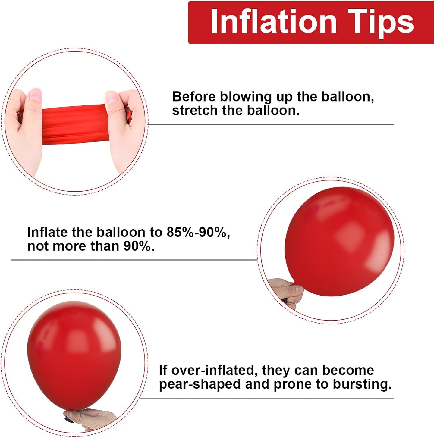 Red White Blue Balloons, 60PCS Red and Blue Balloons, 12Inch Red White and Blue Latex Balloon for Helium Birthday Party Balloons