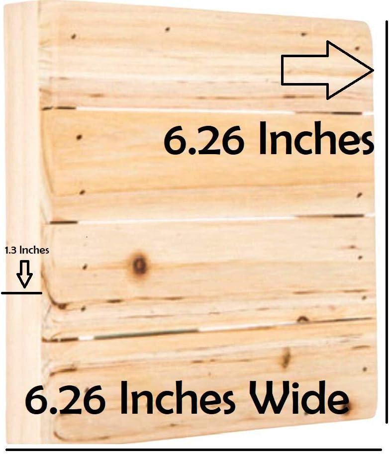 Unfinished Small Pallet Wood Sign - 6 Pack | Square Wood Panels for Crafts, Painting, Engraving & Home Decor | Rustic Wooden Signs for DIY Art Projects - 6.25x6.25 Inches