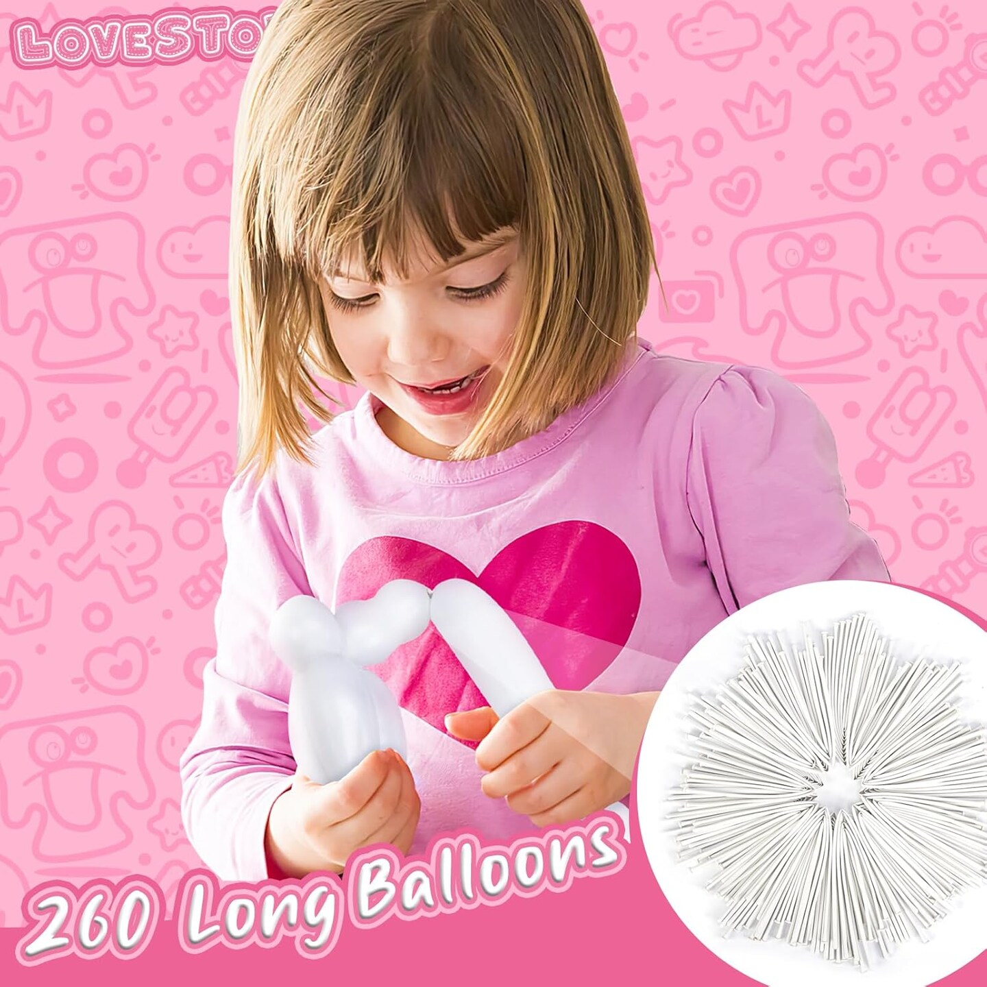 100PCS 260 Long Balloons, White Magic Latex Balloons Thicken Twisting for Birthday Wedding Party Decorations