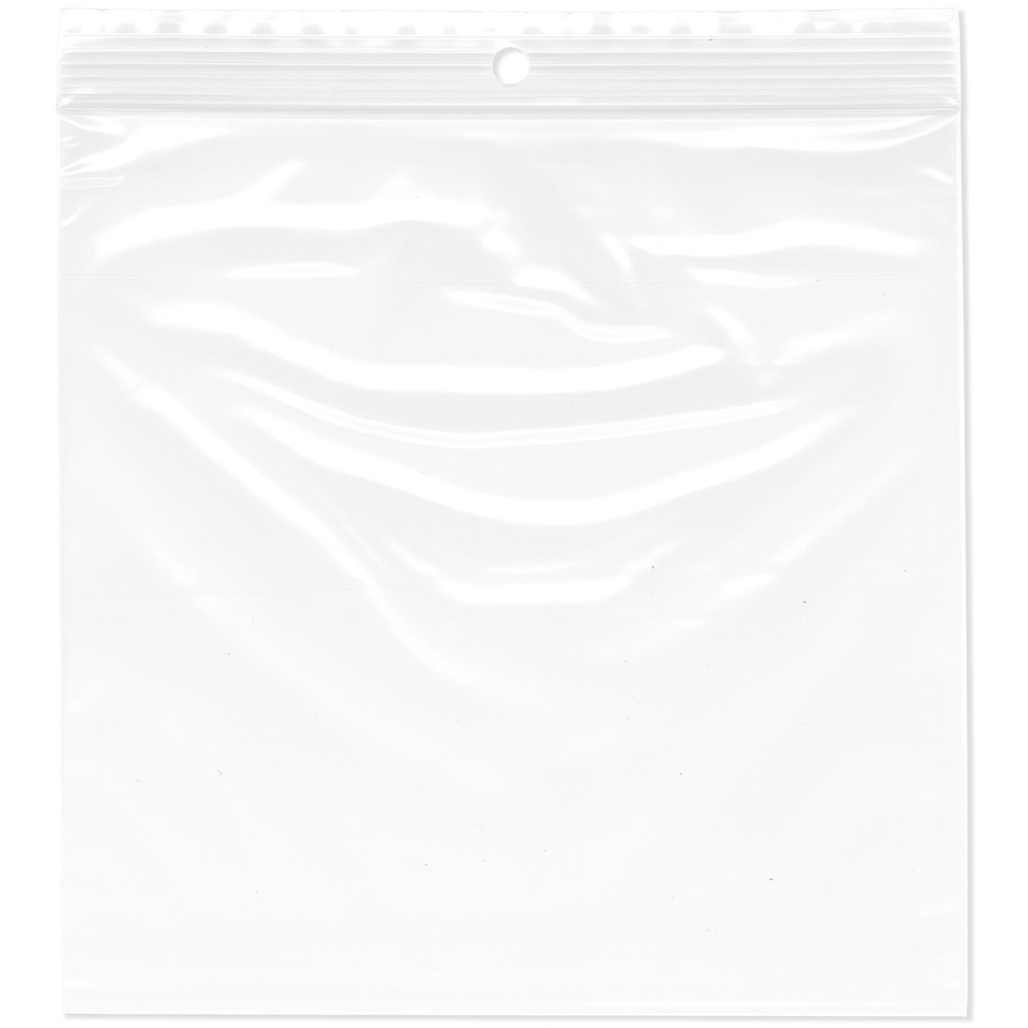 Plymor 6" x 6", 2 Mil with Hang-Hole Zipper Reclosable Plastic Bags