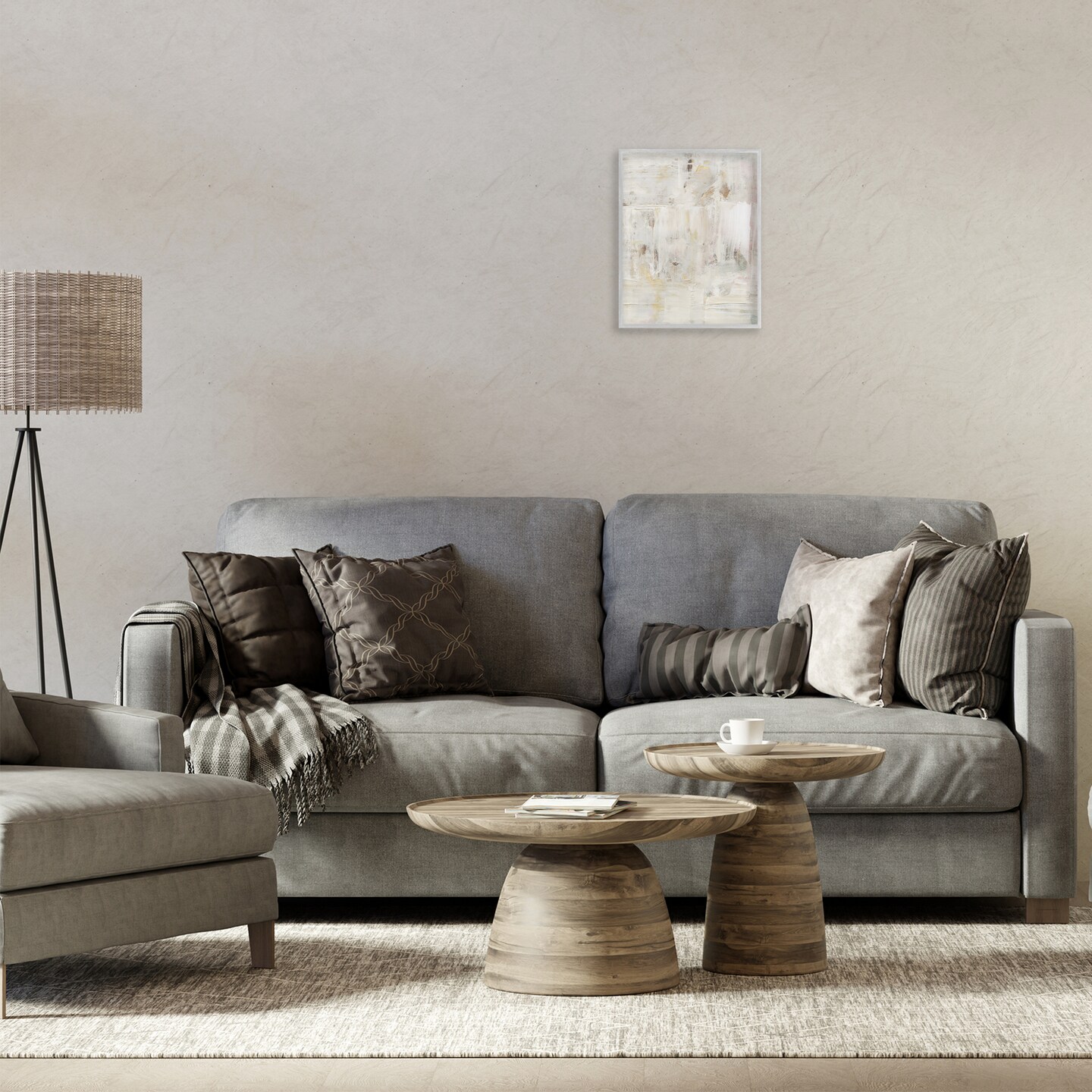 Stupell Industries Natural Abstract Pattern Framed Giclee Design by Victoria Barnes